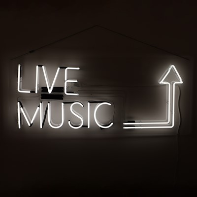 Lot 108 - A 'Live Music' sign