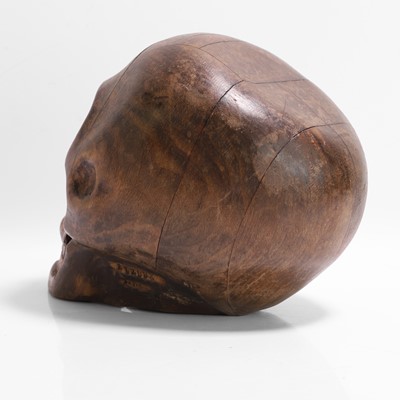 Lot 273 - A carved wood model of a human skull