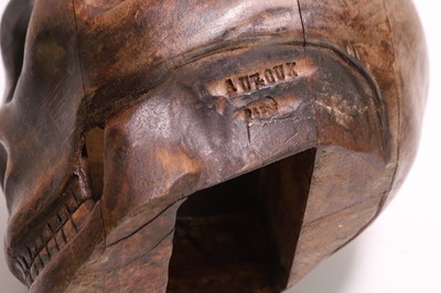 Lot 273 - A carved wood model of a human skull