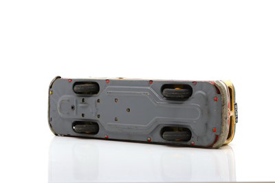 Lot 233 - A friction panoramic overland tin bus toy