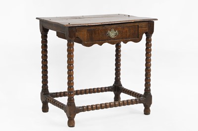 Lot 466 - A James II oak side table