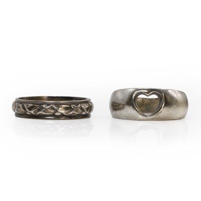 Lot 207 - Two sterling silver rings, by Georg Jensen