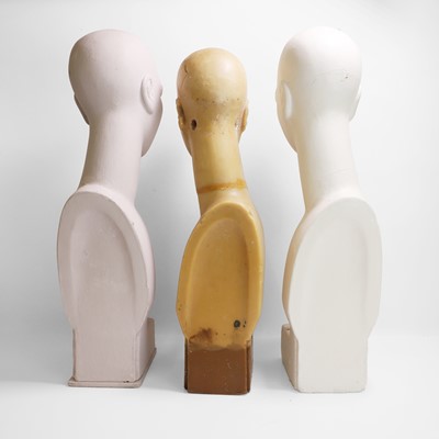 Lot 491 - A wax millinery mannequin head