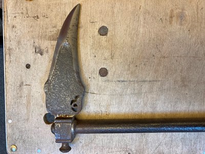 Lot 403 - An Indian steel axe or zagnal