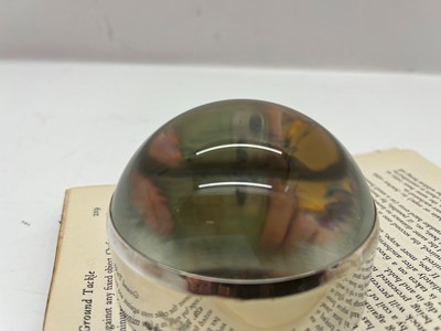 Lot 59 - A silver and glass table magnifier