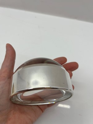 Lot 59 - A silver and glass table magnifier