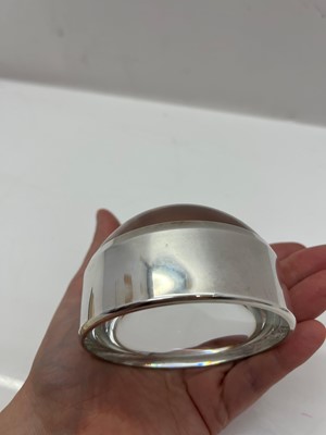 Lot 59 - A silver and glass table magnifier