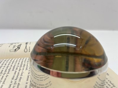 Lot 59 - A silver and glass table magnifier