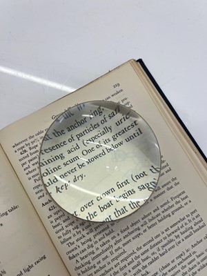 Lot 59 - A silver and glass table magnifier