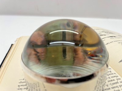 Lot 59 - A silver and glass table magnifier