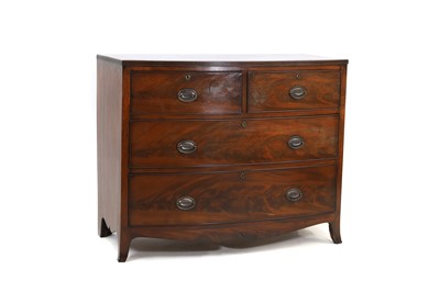 Lot 511 - A Regency mahogany bow front chest of drawers