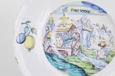 Lot 224 - A large Winterthur faience dish