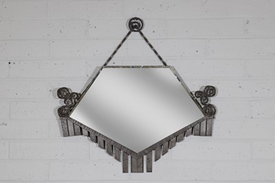 Lot 138 - A French fer forgé wall mirror