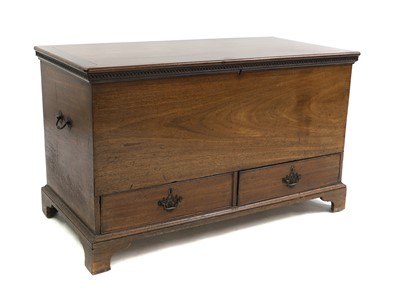 Lot 680 - A George III mahogany mule chest