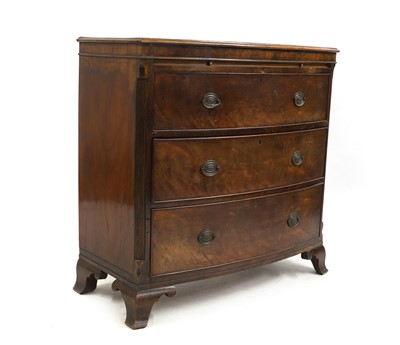 Lot 673 - A Regency mahogany bow front chest