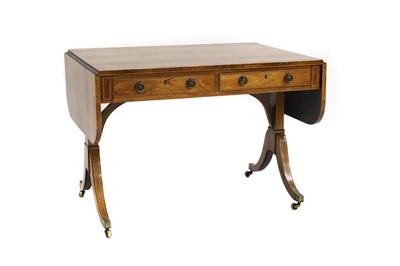 Lot 678 - A Regency rosewood and boxwood strung sofa table