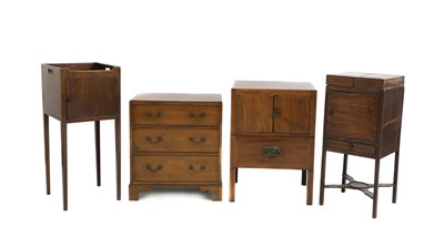 Lot 693 - A mahogany three drawer chest