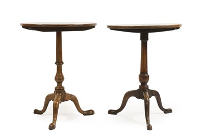 Lot 374 - Two George III tripod tables