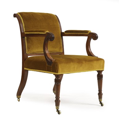 Lot 391 - A George III mahogany desk chair