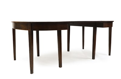 Lot 381 - A George III mahogany D-end dining table