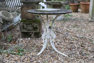 Lot 780 - A cast iron garden table