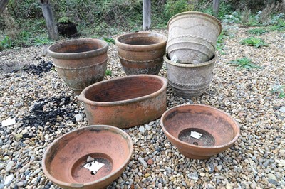 Lot 794 - Two pairs of terracotta pots