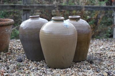 Lot 790 - Three glazed jars