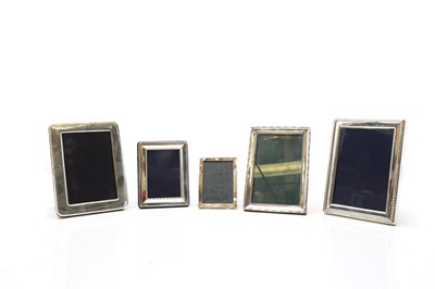 Lot 18 - A group of five silver photograph frames
