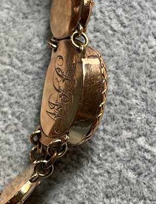 Lot 4 - A Georgian hardstone panel bracelet with a memorial clasp