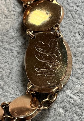 Lot 4 - A Georgian hardstone panel bracelet with a memorial clasp