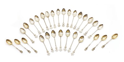 Lot 35 - A group of Maltese cross silver teaspoons