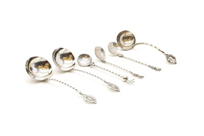 Lot 11 - A group of three Maltese silver sauce ladles