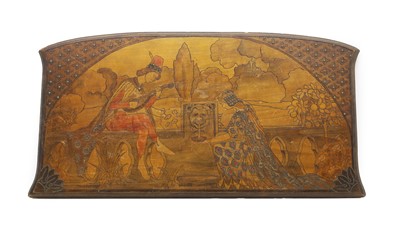 Lot 476 - A beech insized and studded panel