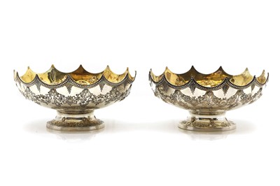 Lot 2 - A pair of Victorian silver pedestal dishes