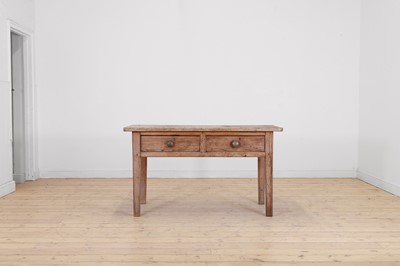 Lot 307 - A scrubbed pine farmhouse table