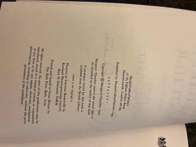 Lot 251 - A collection of Margaret Thatcher books and ephemera