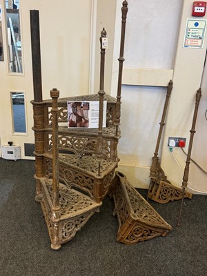 Lot 375 - A Victorian cast iron spiral staircase