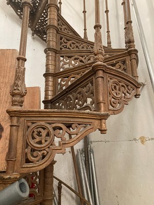 Lot 375 - A Victorian cast iron spiral staircase