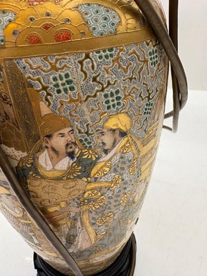 Lot 275 - A pair of Chinese porcelain table lamps