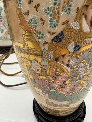 Lot 275 - A pair of Chinese porcelain table lamps