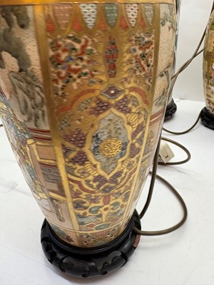 Lot 275 - A pair of Chinese porcelain table lamps