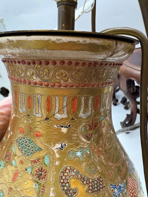 Lot 275 - A pair of Chinese porcelain table lamps