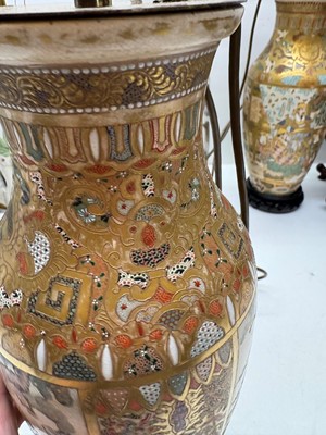 Lot 275 - A pair of Chinese porcelain table lamps