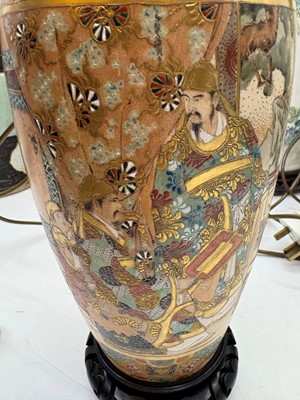 Lot 275 - A pair of Chinese porcelain table lamps