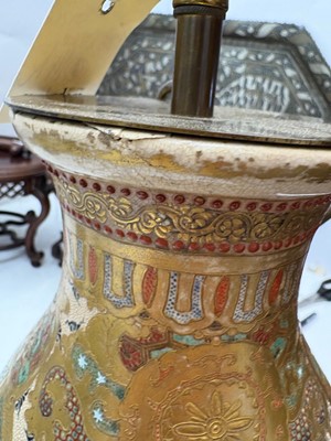 Lot 275 - A pair of Chinese porcelain table lamps