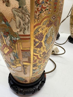 Lot 275 - A pair of Chinese porcelain table lamps
