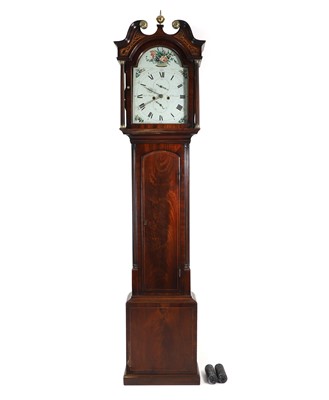 Lot 546 - A mahogany longcase clock