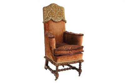 Lot 545 - A William and Mary style walnut armchair