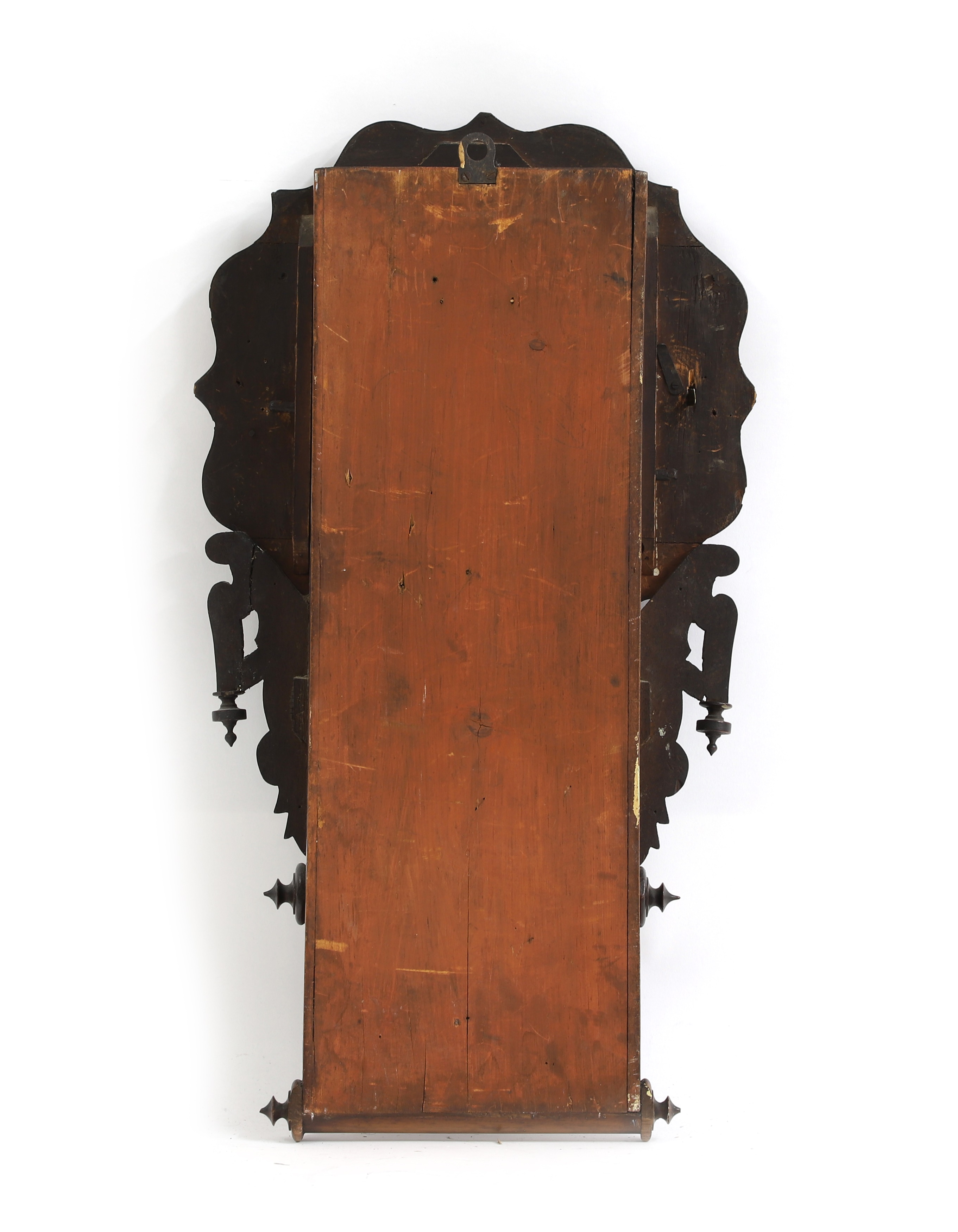 Lot 666 - A mahogany drop dial wall clock,