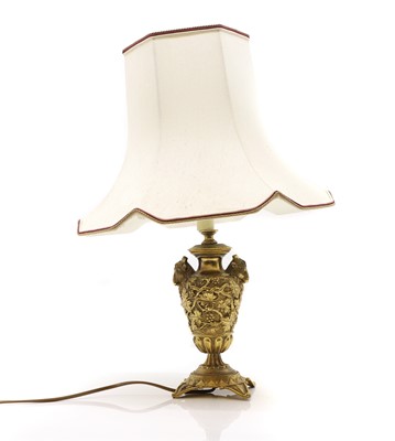 Lot 655 - Two gilt lamps